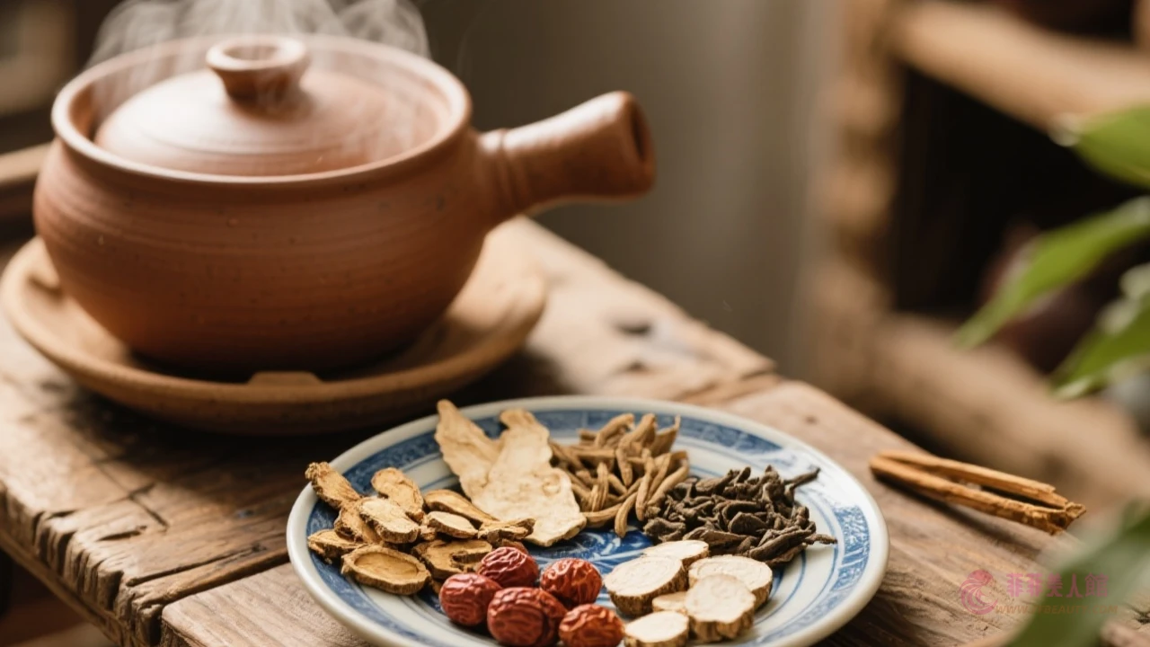 中藥材熬煮過程