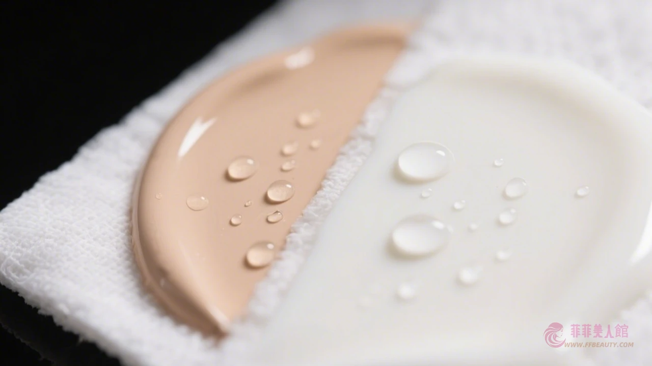 彩妝溶解對比圖