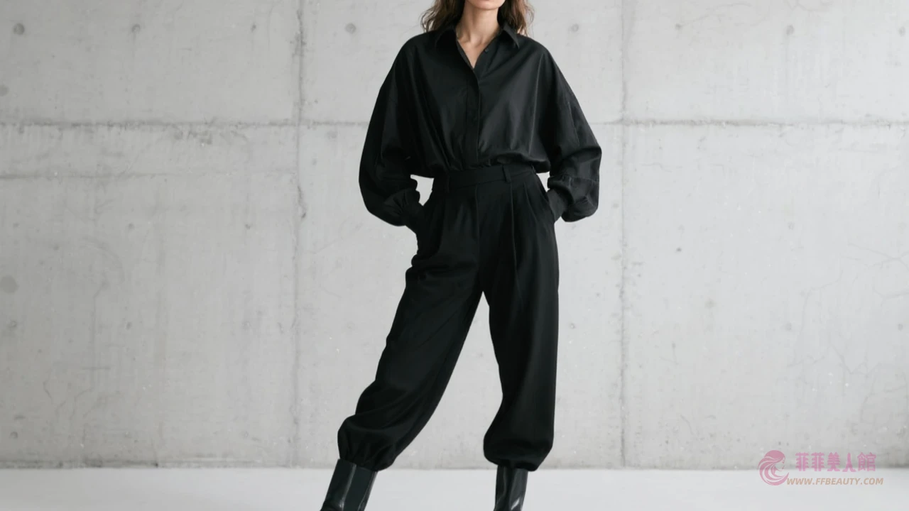 黑色褲款搭配示範