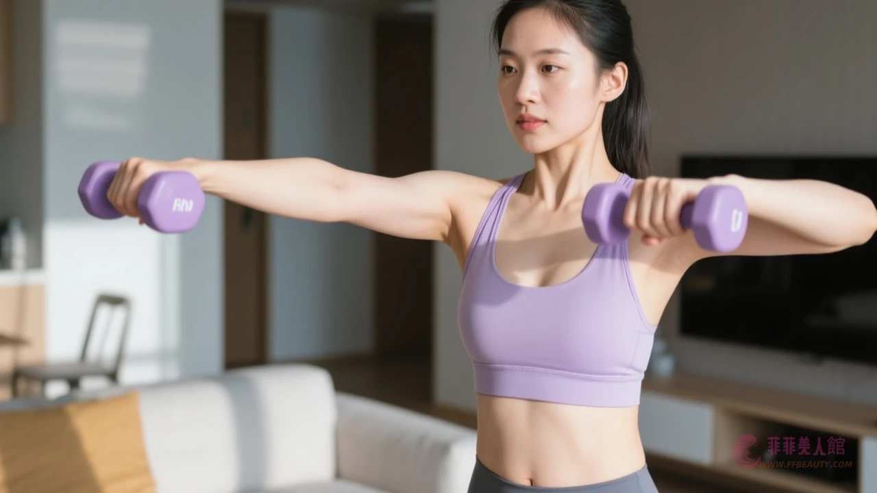 居家練出完美胸型!啞鈴+掌壓運動同時瘦手臂又豐胸 - 菲菲美人館