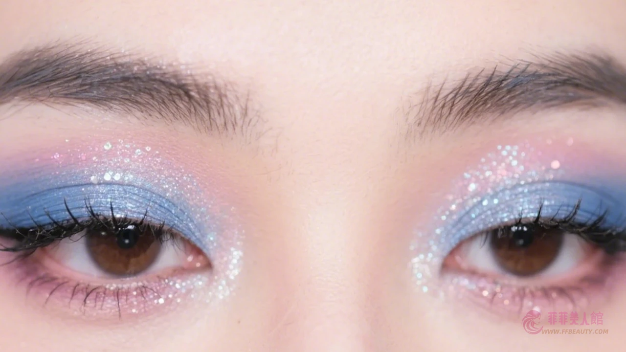 彩虹糖霜眼妝教學|對比撞色技巧+水潤唇彩打造甜美性感妝容 - 菲菲美人館