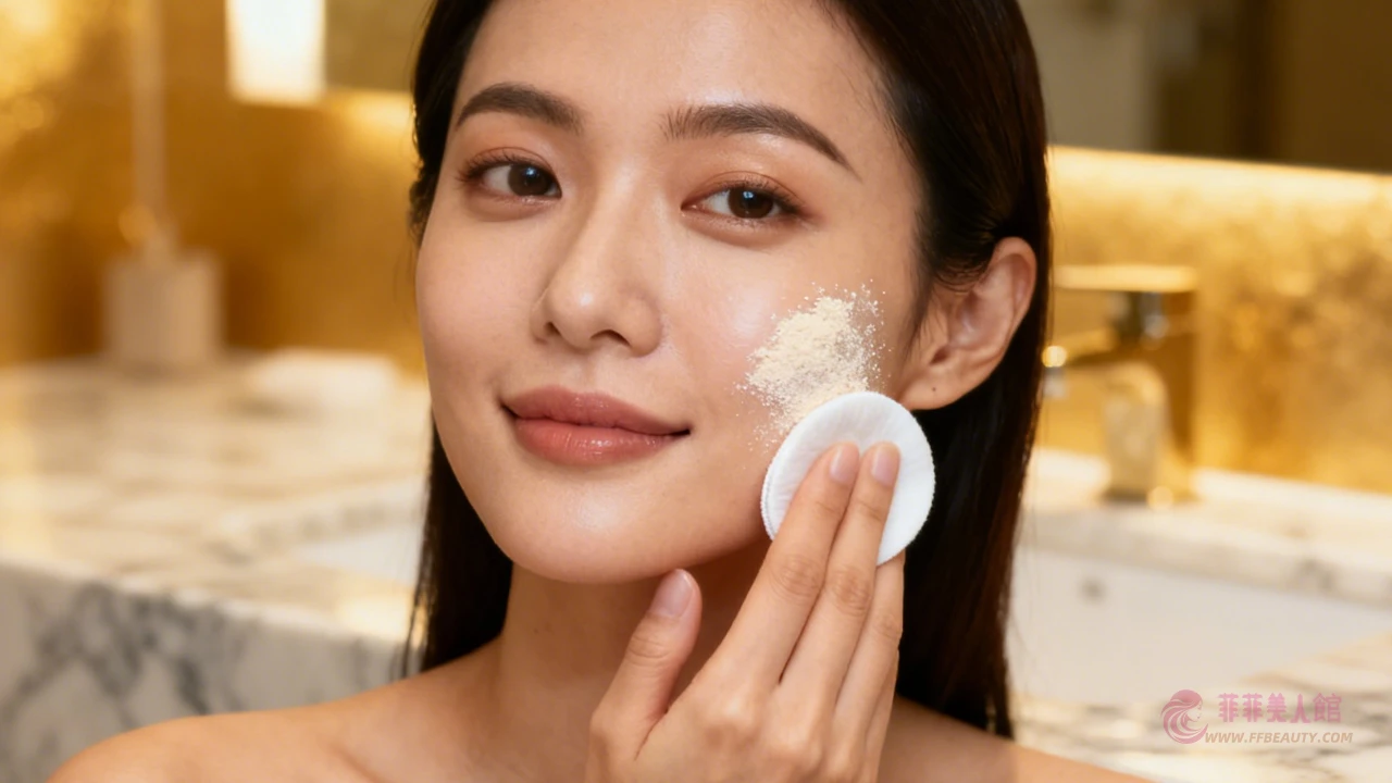 珍珠粉面膜示範