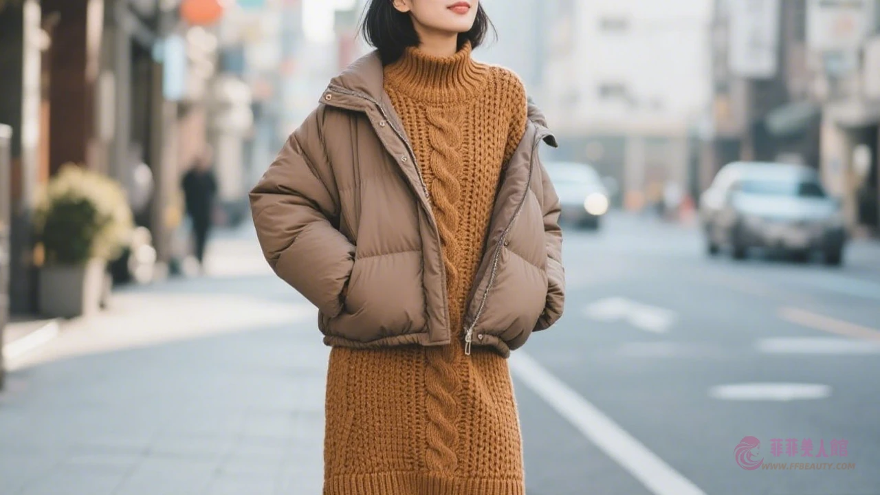 哈比人必學!羽絨外套搭配裙裝3技巧,保暖顯腿長還能穿出時髦感 - 菲菲美人館