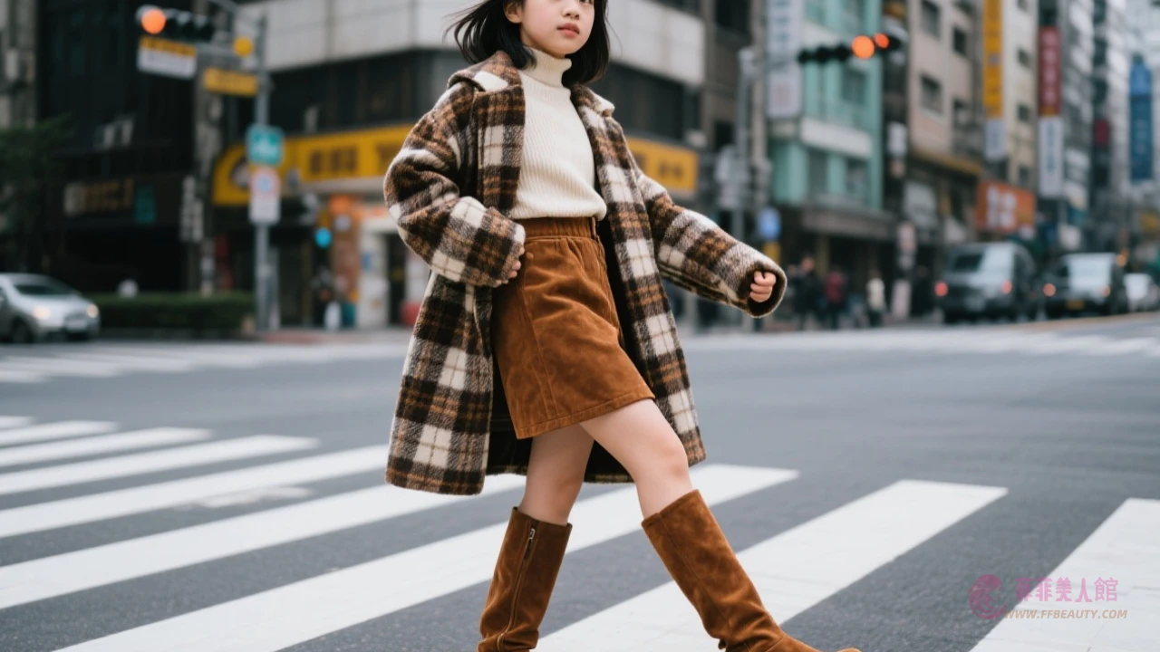 短裙長靴穿搭示範
