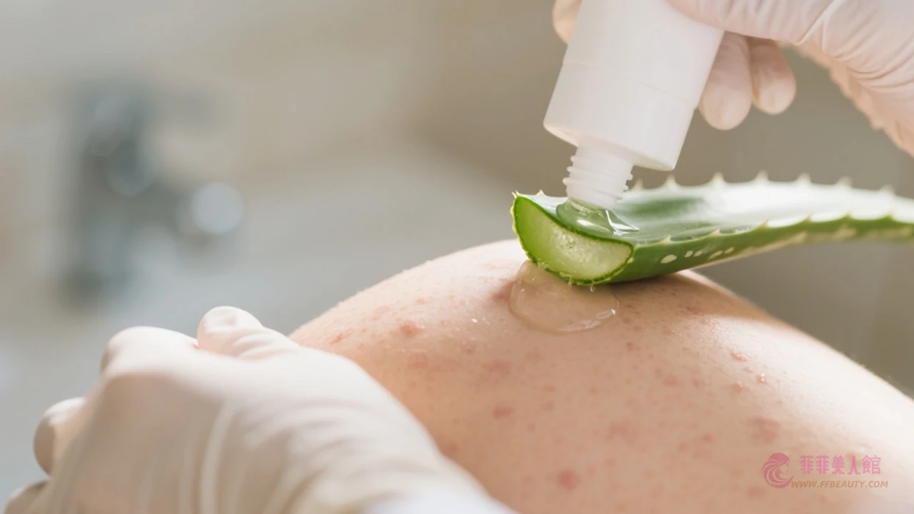 蘆薈外用保養示範圖