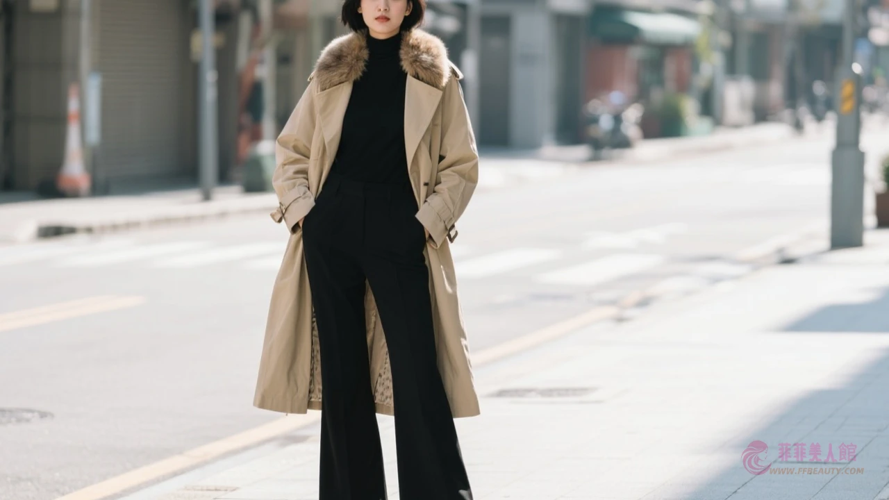 早春顯瘦穿搭秘訣!九分褲搭配及踝靴修飾比例,大衣造型輕鬆提升氣質 - 菲菲美人館