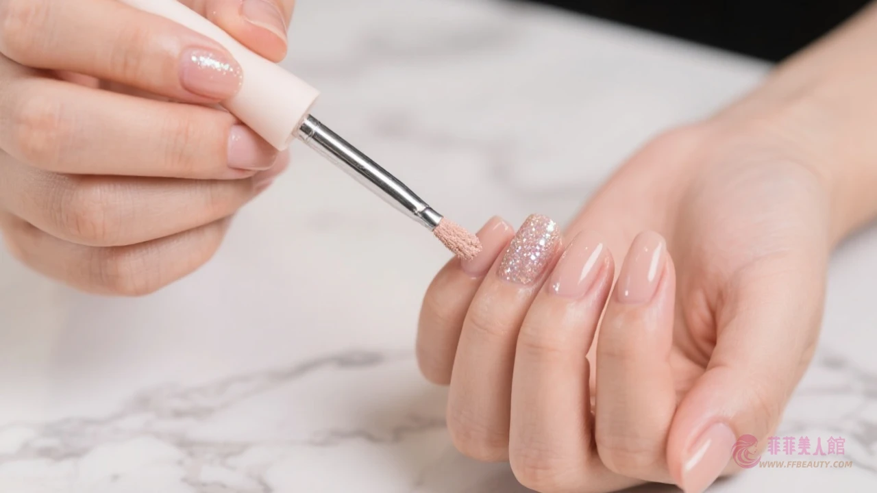 美甲亮粉應用圖