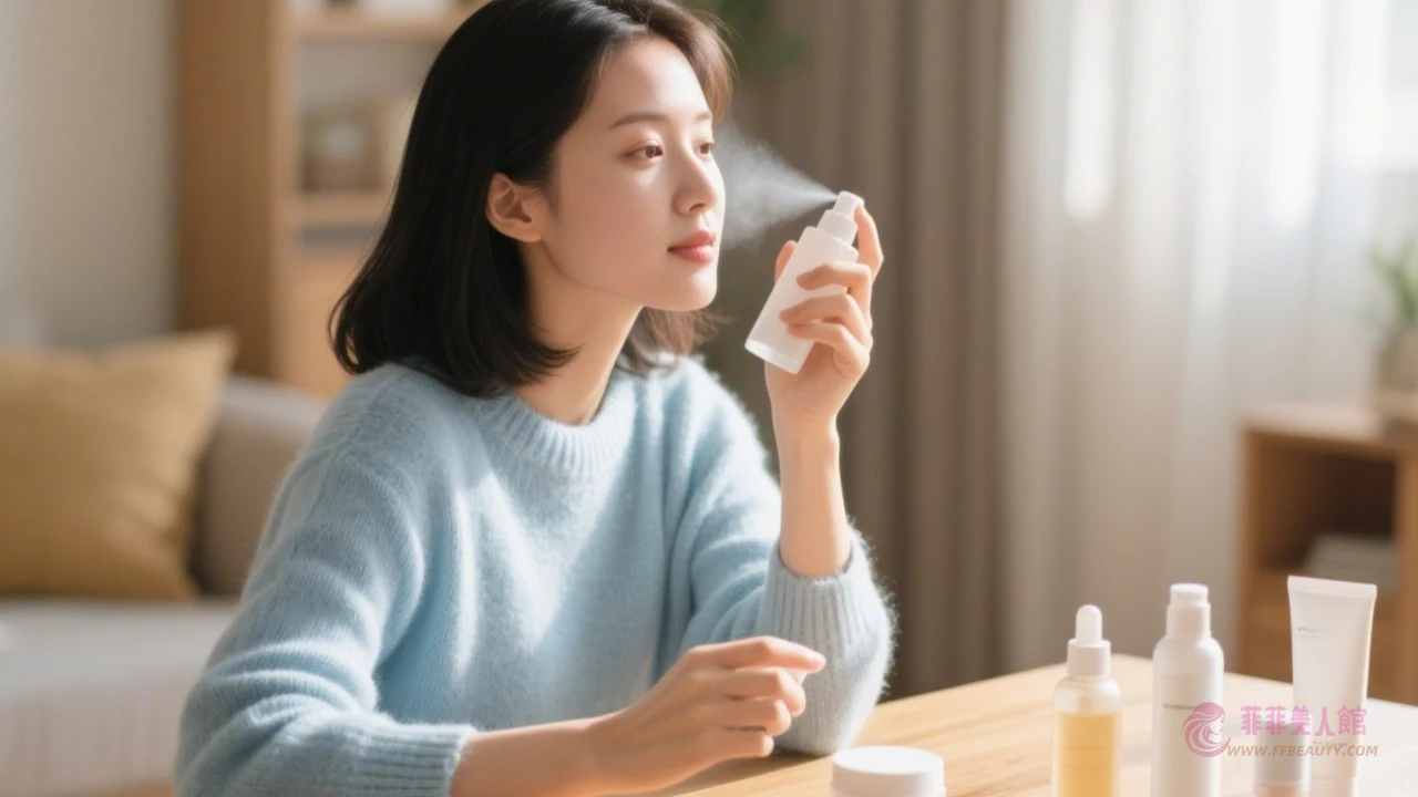 保濕噴霧使用示範