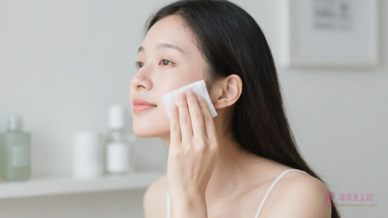 清爽保養品使用示意