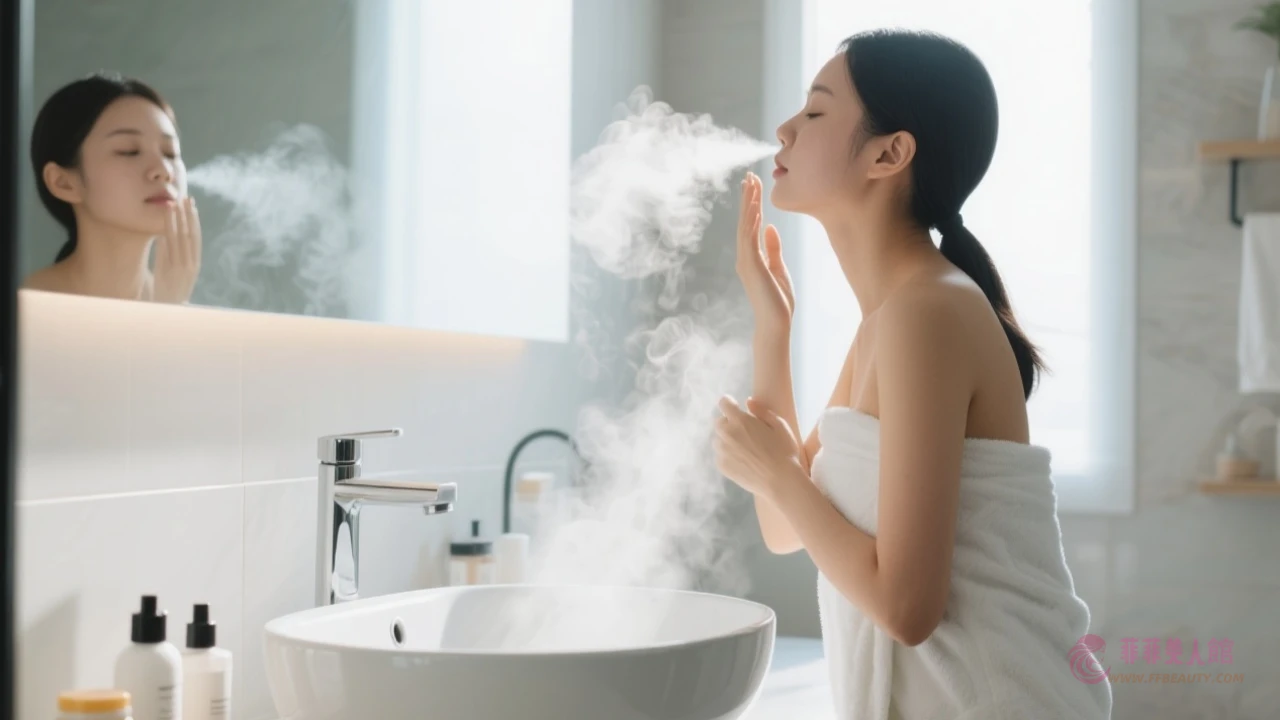 冬季臉部清潔示意