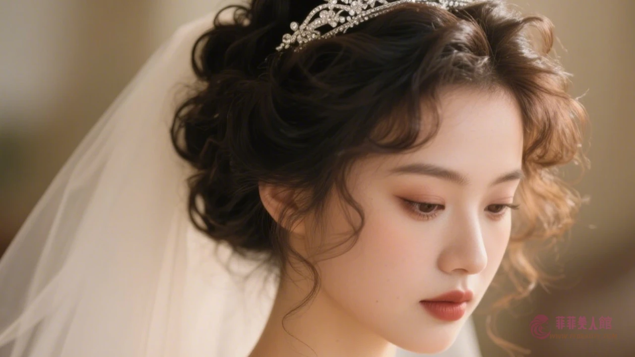 新娘燙髮盤髮示意圖