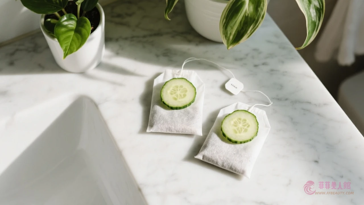 茶包敷眼示範圖