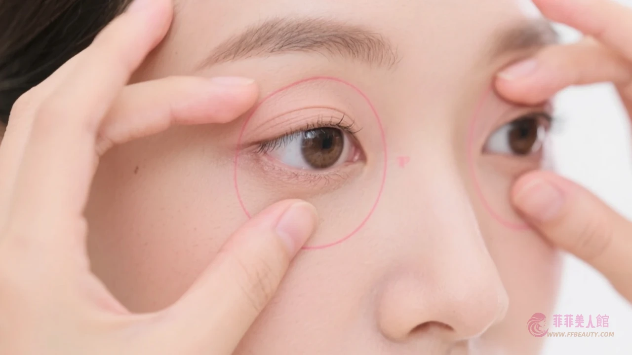 眼部按摩示意圖