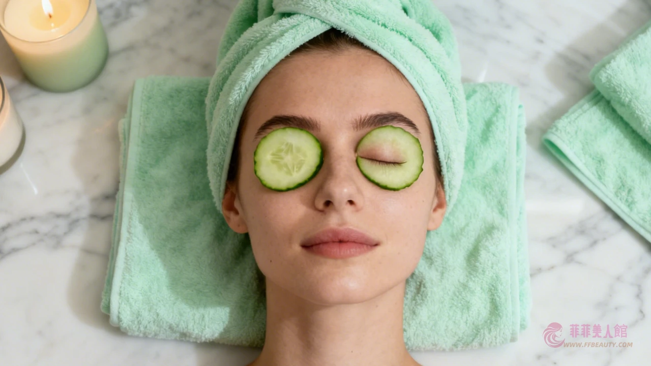 黃瓜片敷眼示意