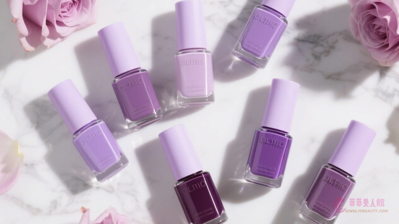 多款紫色指甲油擺拍