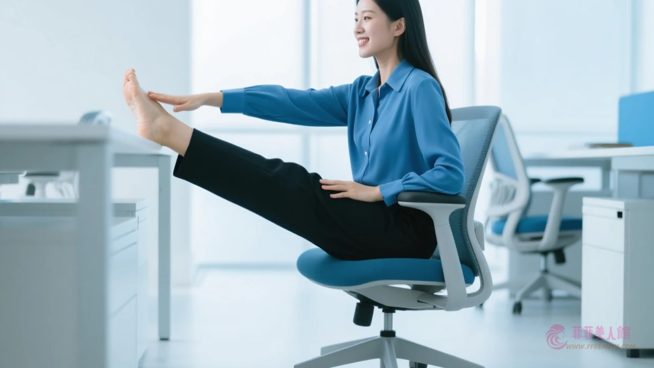 辦公室椅上瘦腿動作