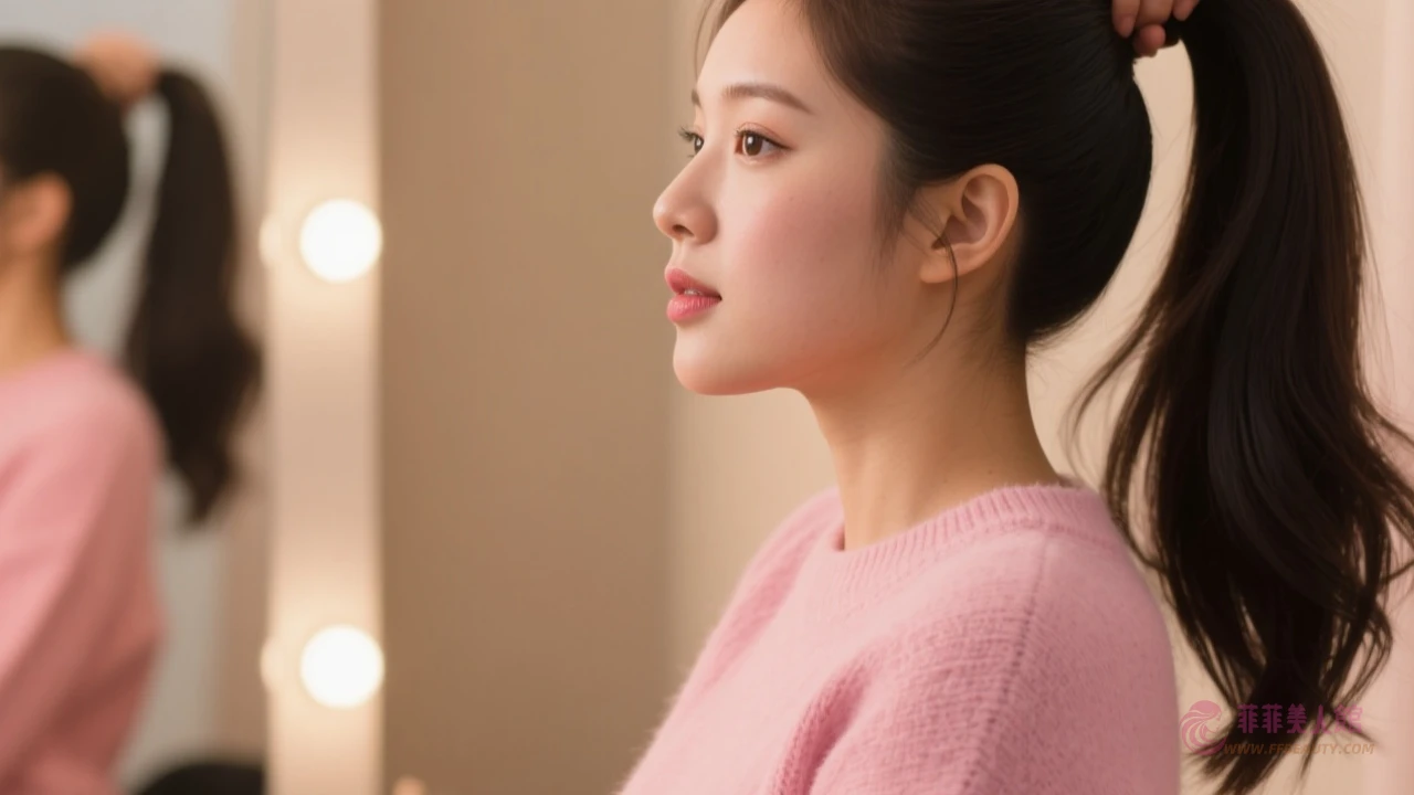 清爽馬尾教學步驟示意