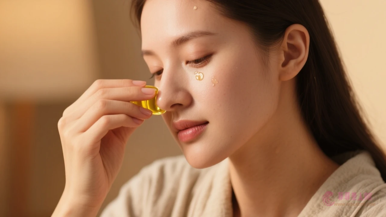 卸妝油按摩示範