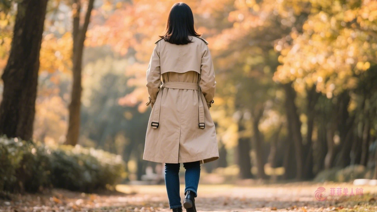 風衣牛仔褲混搭