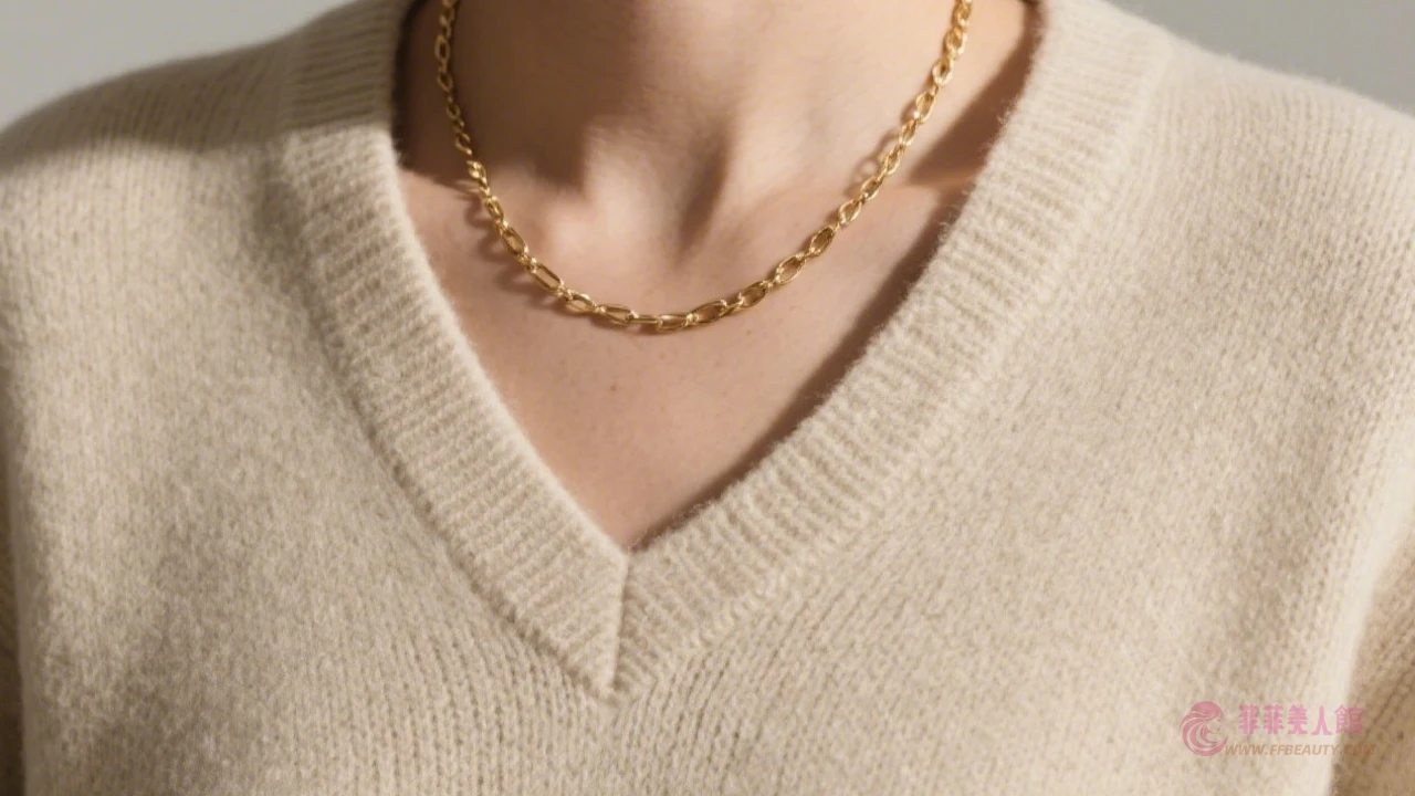 V領毛衣穿搭示範