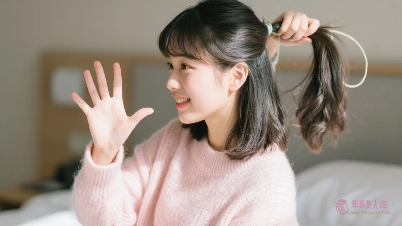 手殘黨也能上手！超簡單花苞頭綁法圖解，打造甜美約會髮型 - 菲菲美人館