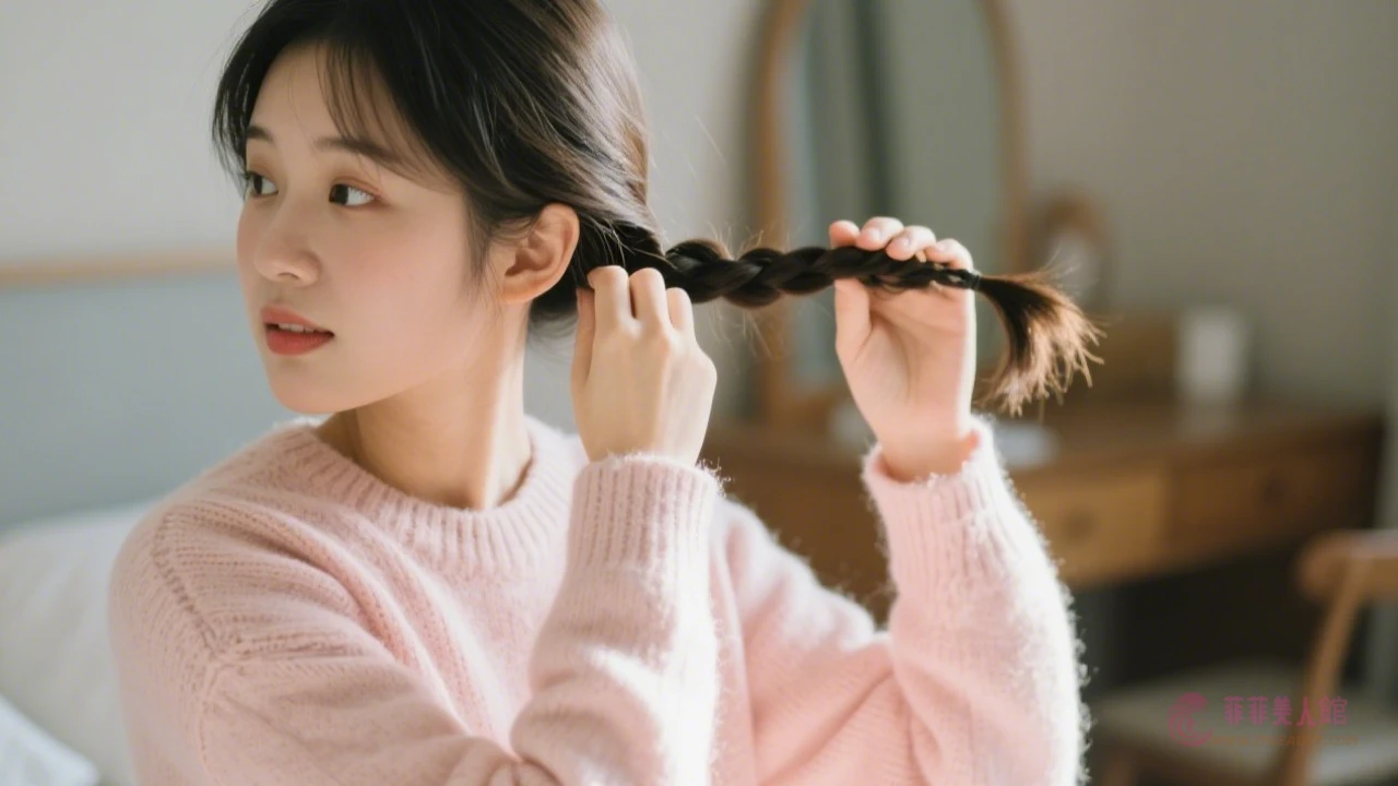 最夯半扎花苞頭教學！日系甜美髮型圖解步驟一次看 - 菲菲美人館