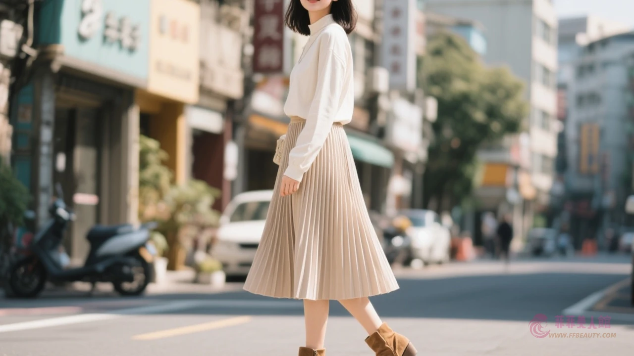 早春穿搭必備!高跟短靴配裙裝時髦顯瘦,小個女孩秒增5公分 - 菲菲美人館