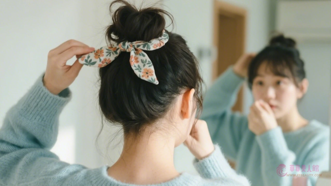 花苞頭vs丸子頭教學！輕鬆用髮飾打造日系小清新髮型 - 菲菲美人館