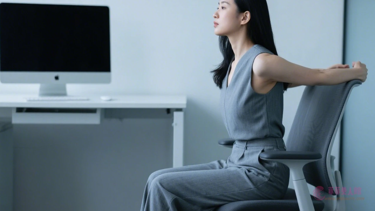 辦公室場景全身拉伸示意