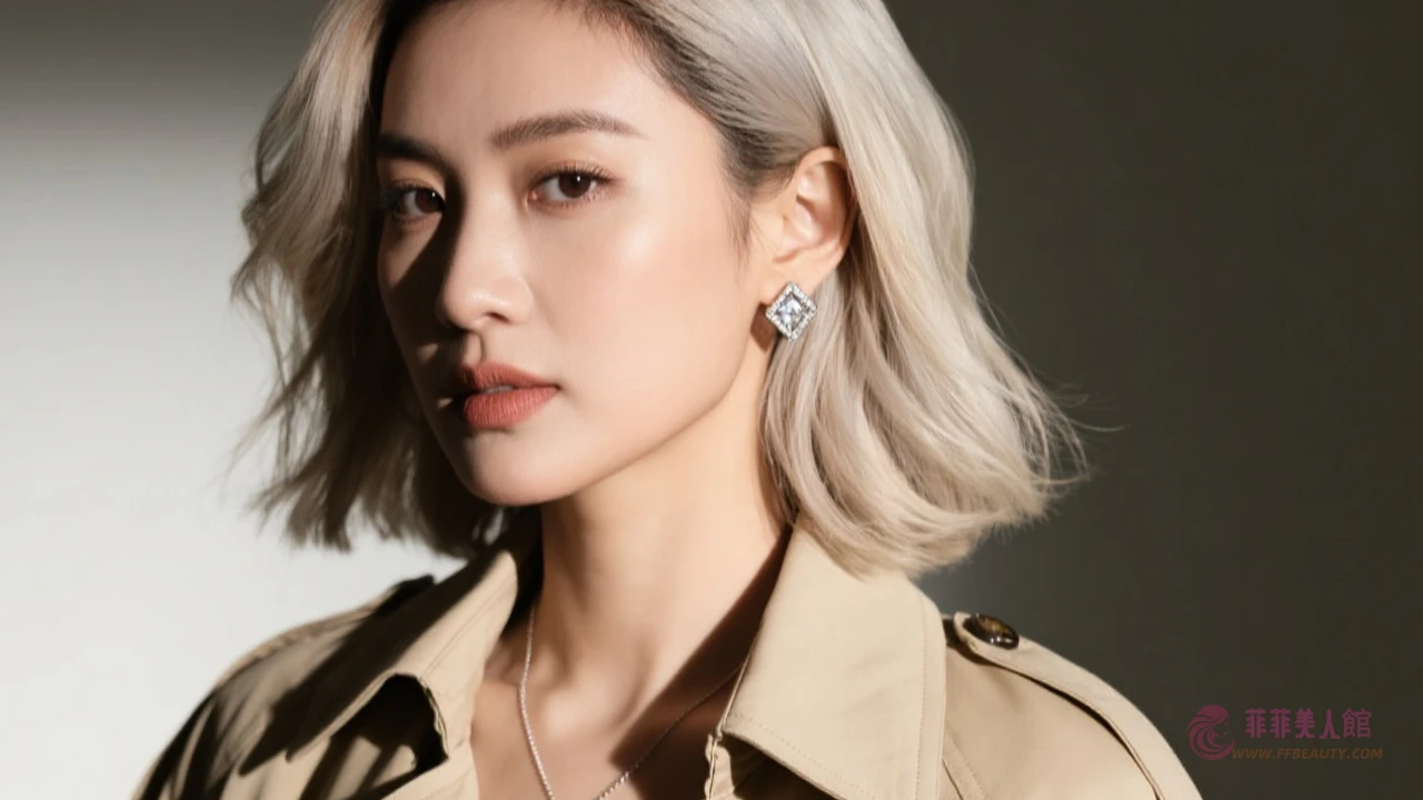 知性菱型短捲髮