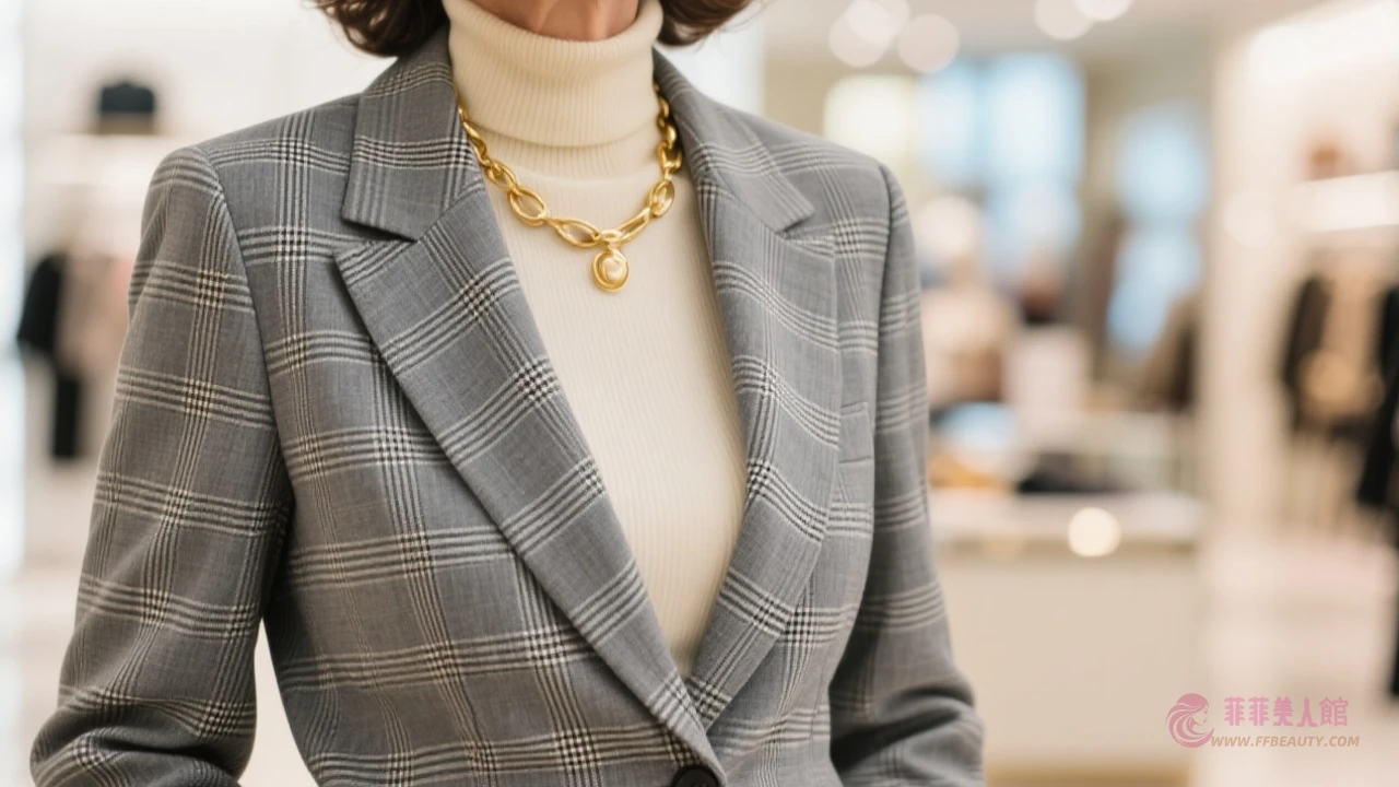 格紋西裝穿搭示範