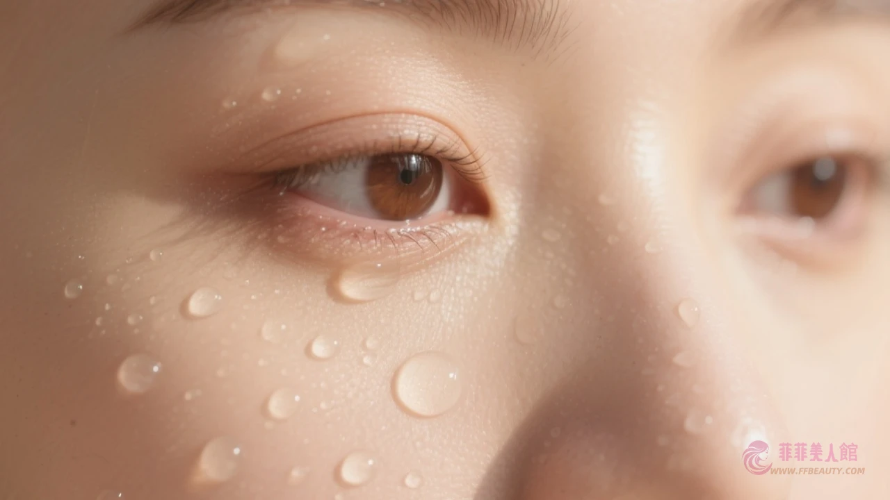 面膜後肌膚特寫