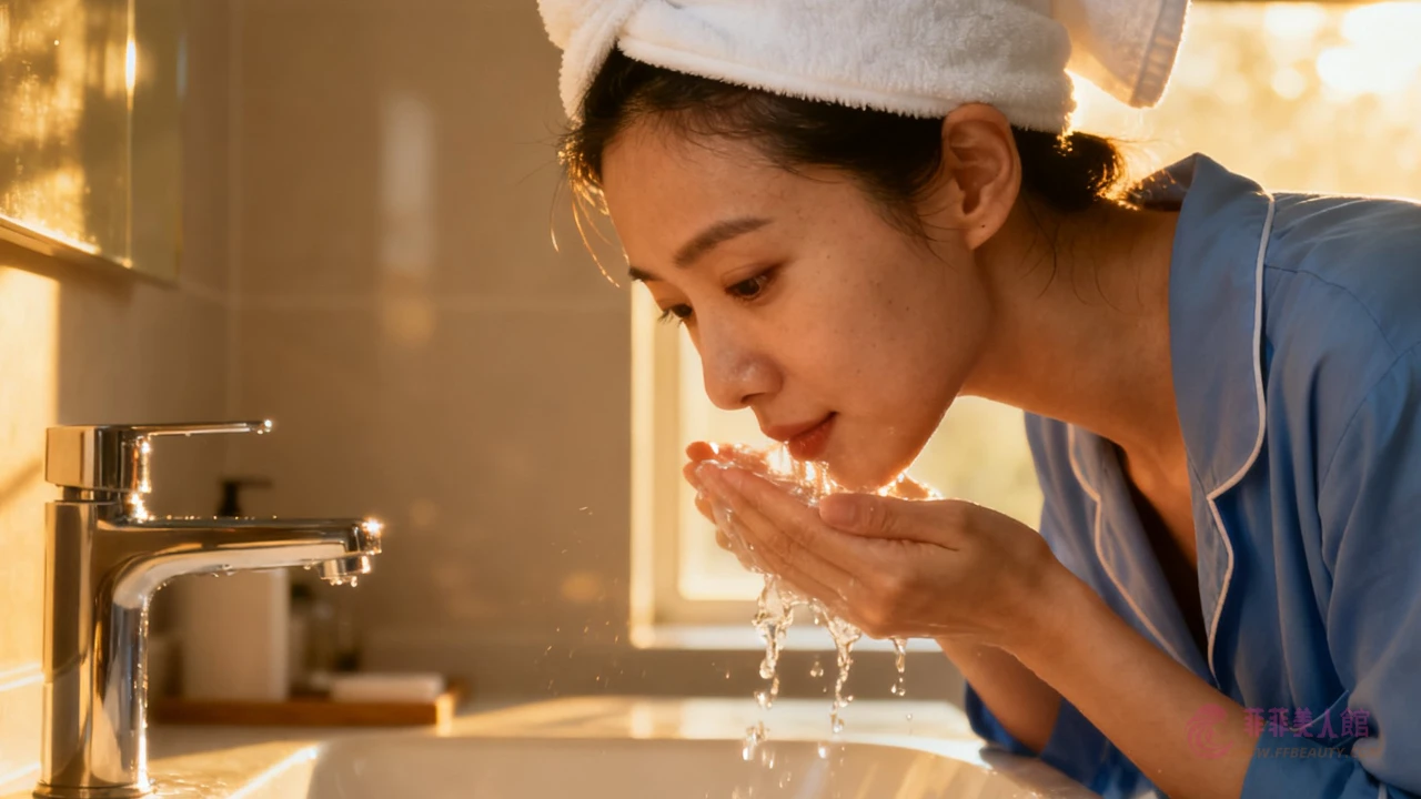 浴室洗臉情境