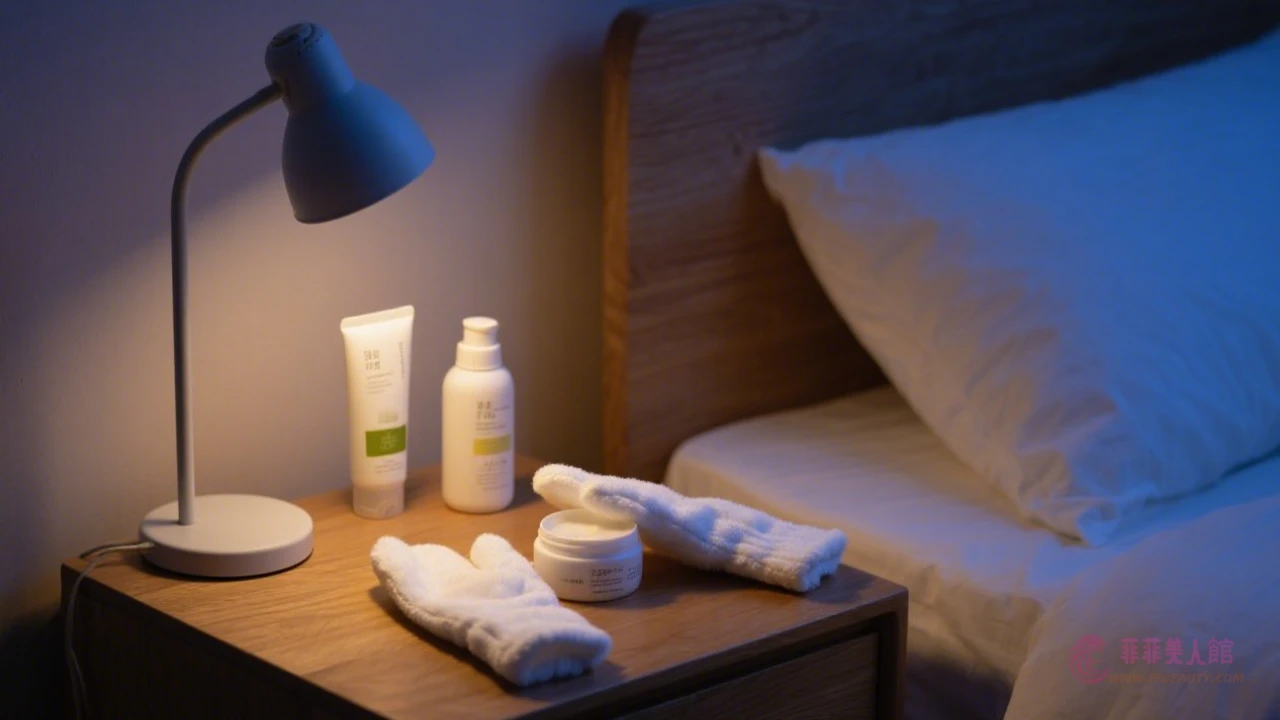 睡前保養示意