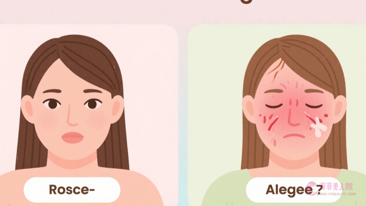 酒糟鼻與過敏比較圖