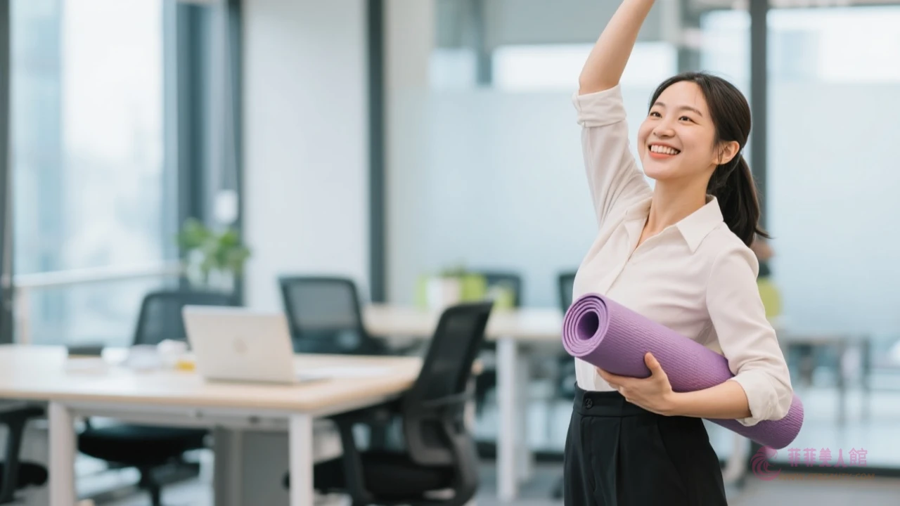辦公室伸展示意