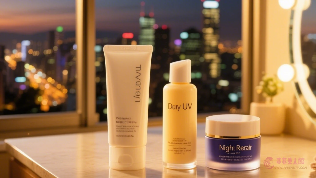 早晚乳液對比
