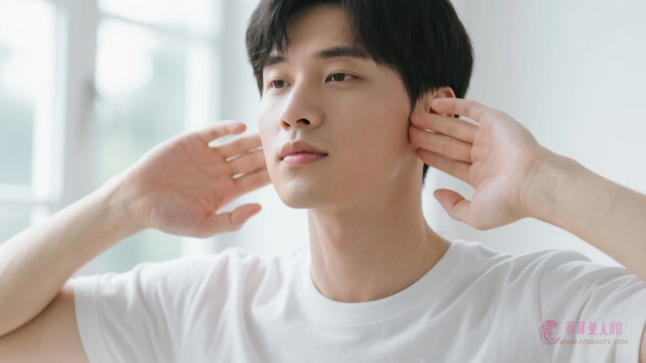 男性臉部按摩教學
